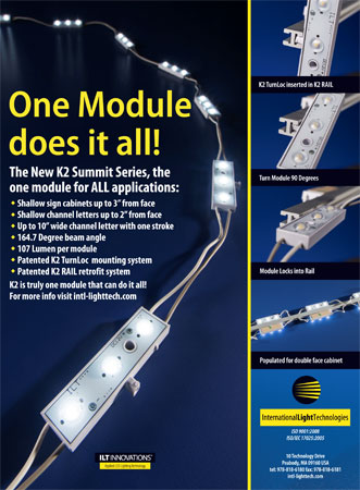 LED Modules and Rails for Shallow Signs ad