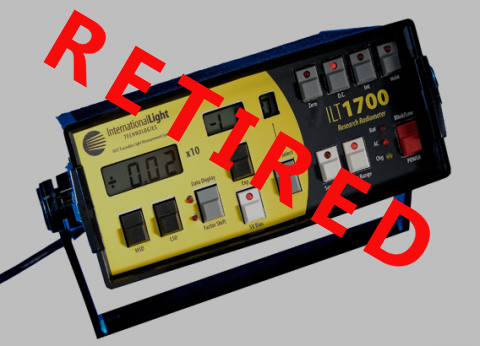 Bench-top, research, low-profile narrow band germicidal light (UV disinfection) and optical radiation hazard measurement system. 