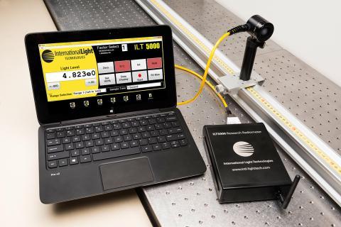 Bench-top research visible range irradiance measurement system