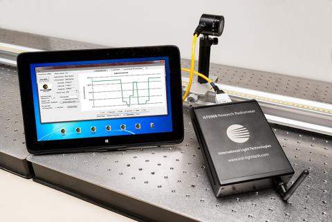 Bench-top research UV LED radiant flux measurement system
