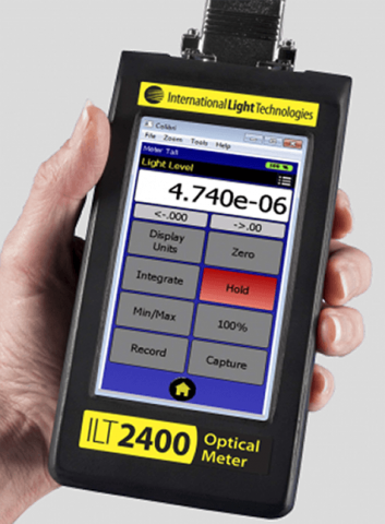 Hand-held blue hazard irradiance measurement system