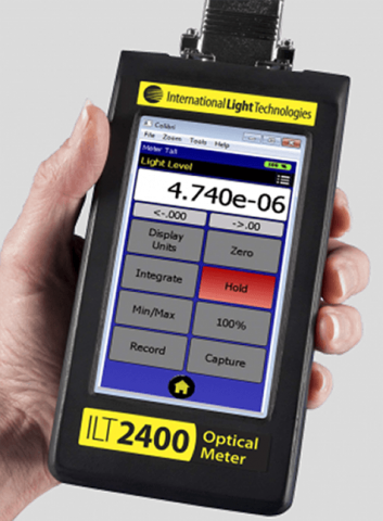 Hand-held illuminance light (lux) measurement system